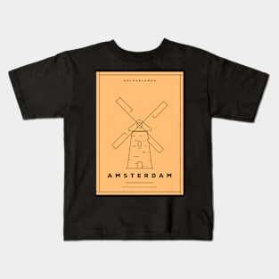 Amsterdam Minimal Poster Kids T-Shirt